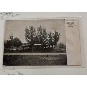 Antique Postcard Rest House Rose Hill Cemetery Altoona PA Hartzell Bros Unposted